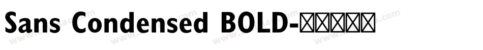 Sans Condensed BOLD字体转换